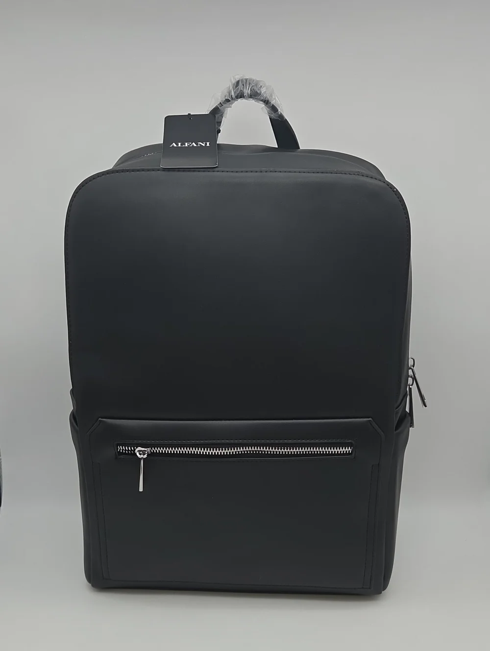 Alfani Black Men's Sleek Zip-Front Backpack